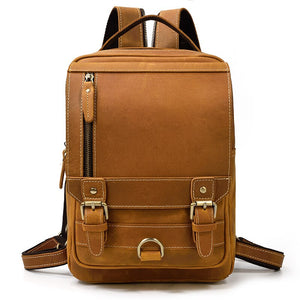 Zee Leather Genuine Leather Single Shoulder Backpack Chest Bag Dual Use Leather bags Men male travel bag outdoor cowhide bags
