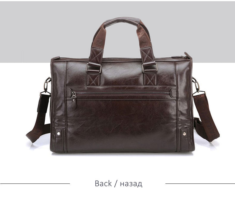 Zee Leather – Men’s Leather Black Briefcase Business Handbag Messenger Bags Male Vintage Shoulder Bag Large Laptop Travel Bags