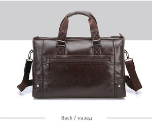 Zee Leather – Men’s Leather Black Briefcase Business Handbag Messenger Bags Male Vintage Shoulder Bag Large Laptop Travel Bags