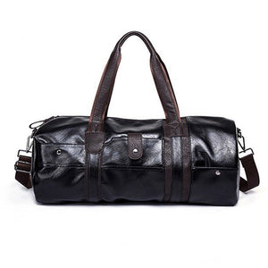 Zee Leather – Men’s Large Capacity Soft Leather Travel Bag Waterproof Training Duffle Bags Outdoor Sport Fitness Luggage Bag Suitcase