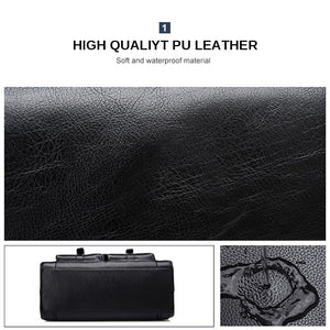 Zee Leather – Men’s Leather Black Briefcase Business Handbag Messenger Bags Male Vintage Shoulder Bag Large Laptop Travel Bags