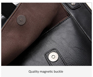 Zee Leather – Men’s Leather Black Briefcase Business Handbag Messenger Bags Male Vintage Shoulder Bag Large Laptop Travel Bags