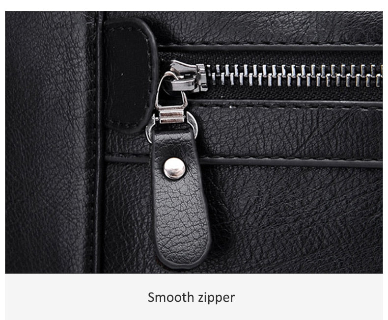 Zee Leather – Men’s Leather Black Briefcase Business Handbag Messenger Bags Male Vintage Shoulder Bag Large Laptop Travel Bags