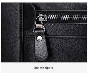 Zee Leather – Men’s Leather Black Briefcase Business Handbag Messenger Bags Male Vintage Shoulder Bag Large Laptop Travel Bags