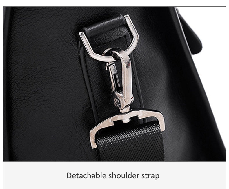 Zee Leather – Men’s Leather Black Briefcase Business Handbag Messenger Bags Male Vintage Shoulder Bag Large Laptop Travel Bags