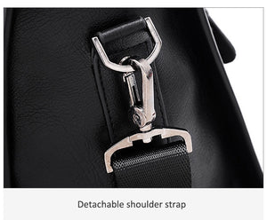 Zee Leather – Men’s Leather Black Briefcase Business Handbag Messenger Bags Male Vintage Shoulder Bag Large Laptop Travel Bags