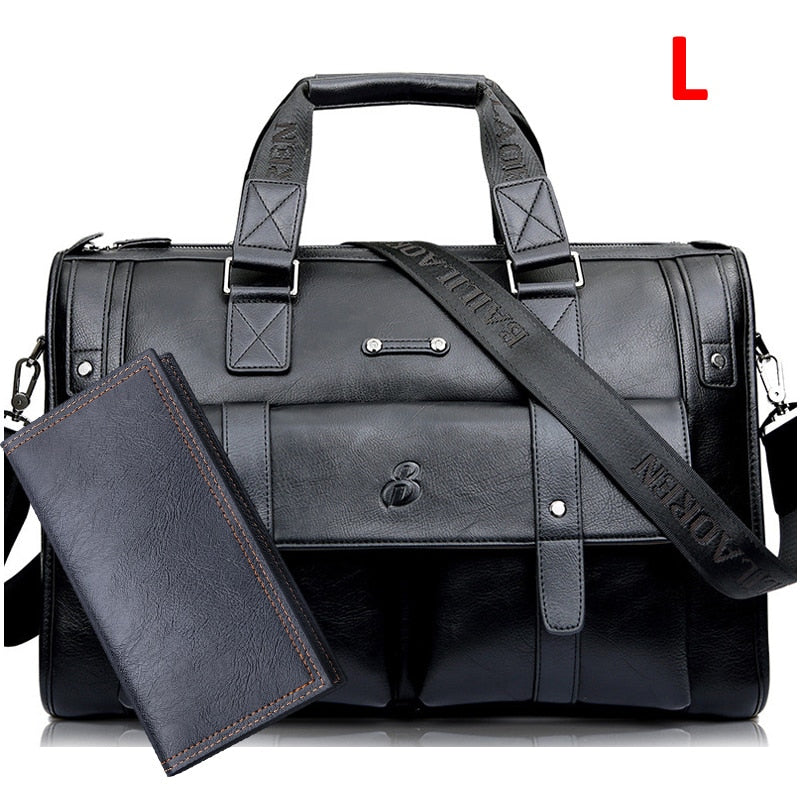 Zee Leather – Men’s Leather Black Briefcase Business Handbag Messenger Bags Male Vintage Shoulder Bag Large Laptop Travel Bags