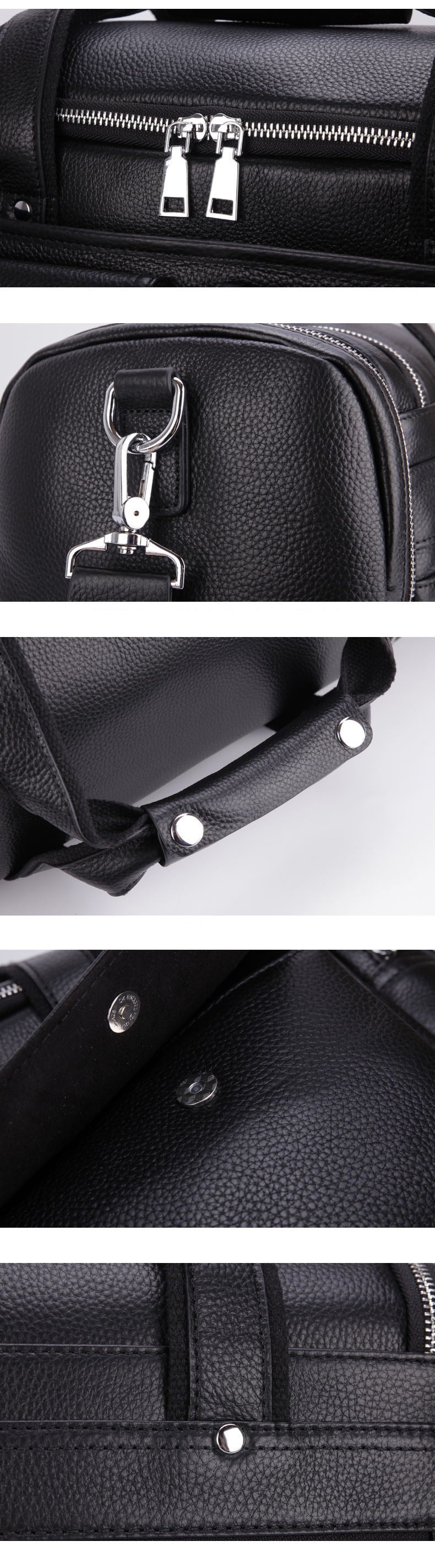 Zee Leather - Men's Crazy Horse Leather Travel Bag Cow Leather Big Travel Duffel Durable Cowhide Weekend Bag Man Genuine Leather Luggage Bag