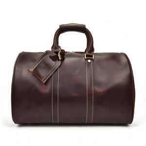 Zee Leather New Fashion Brand Designer Business Trip Travel Bag For Man Outdoor Genuine Leather Shoe Duffle Bag Male Coffee Black