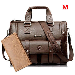Zee Leather – Men’s Leather Black Briefcase Business Handbag Messenger Bags Male Vintage Shoulder Bag Large Laptop Travel Bags