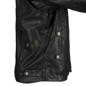 New Men's Black & Brown Motorbike Riding Jacket