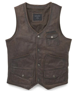 Harley Davidson Men's Bremen Leather Vest