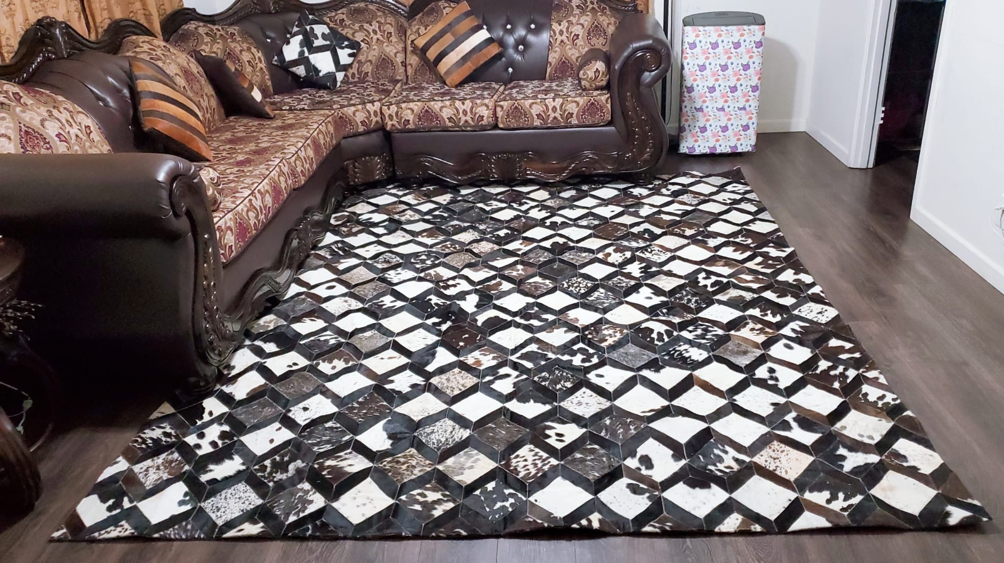 Cowhide Patchwork Rug