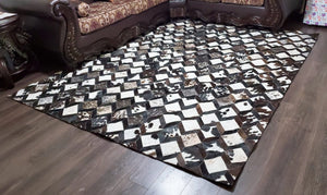 Cowhide Patchwork Rug