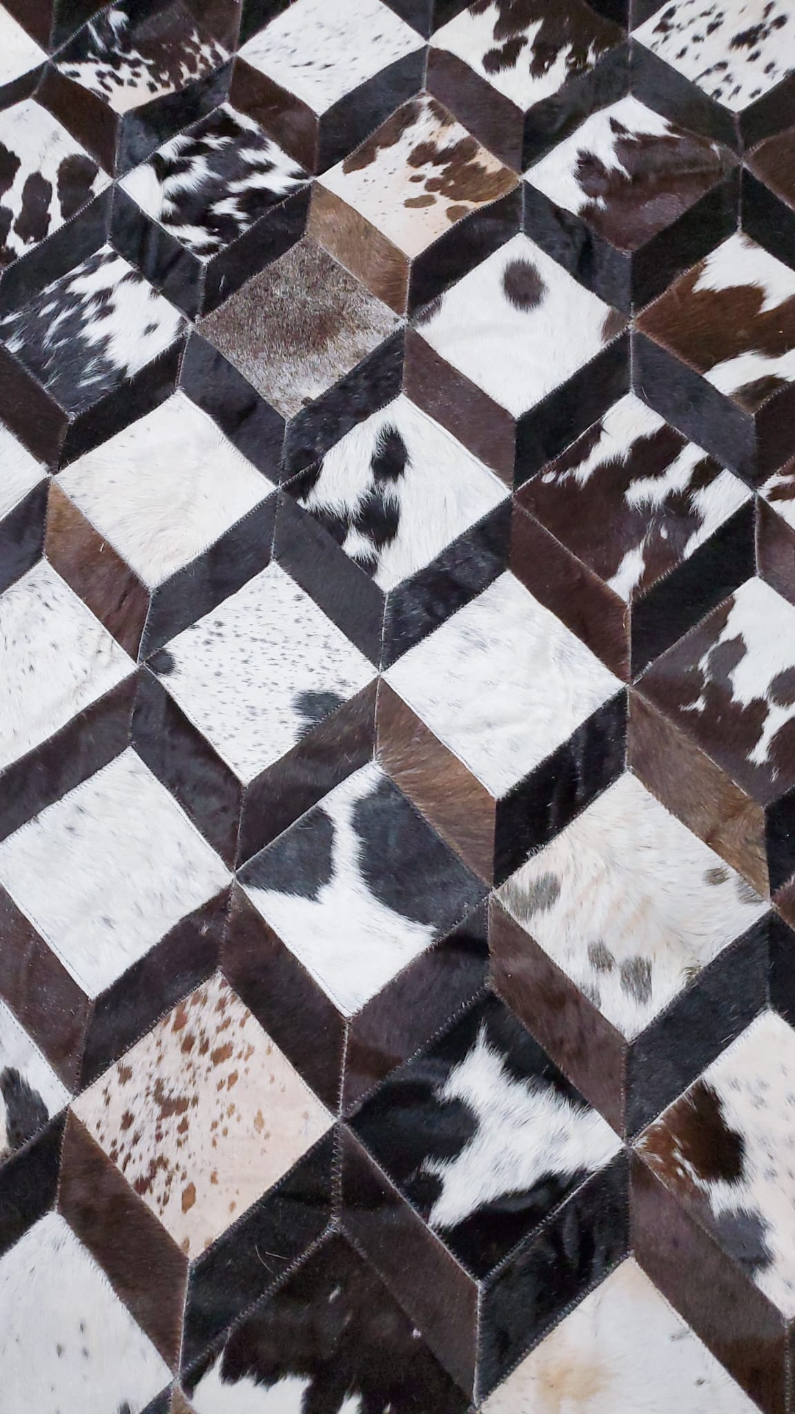 Cowhide Patchwork Rug