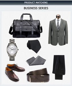 Zee Leather – Men’s Leather Black Briefcase Business Handbag Messenger Bags Male Vintage Shoulder Bag Large Laptop Travel Bags