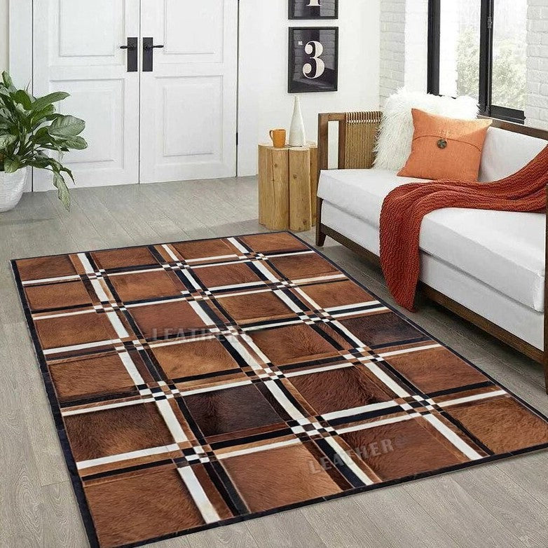 New Cowhide Patchwork Rug