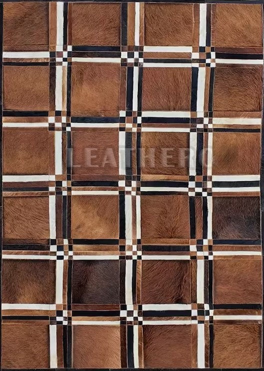 New Cowhide Patchwork Rug