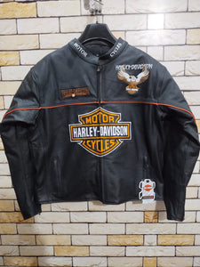 Harley Davidson Eagle Men's Leather Motorcycle Jacket