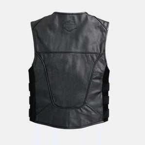 Leather Vest, Harley Davidson Leather Vest for Men