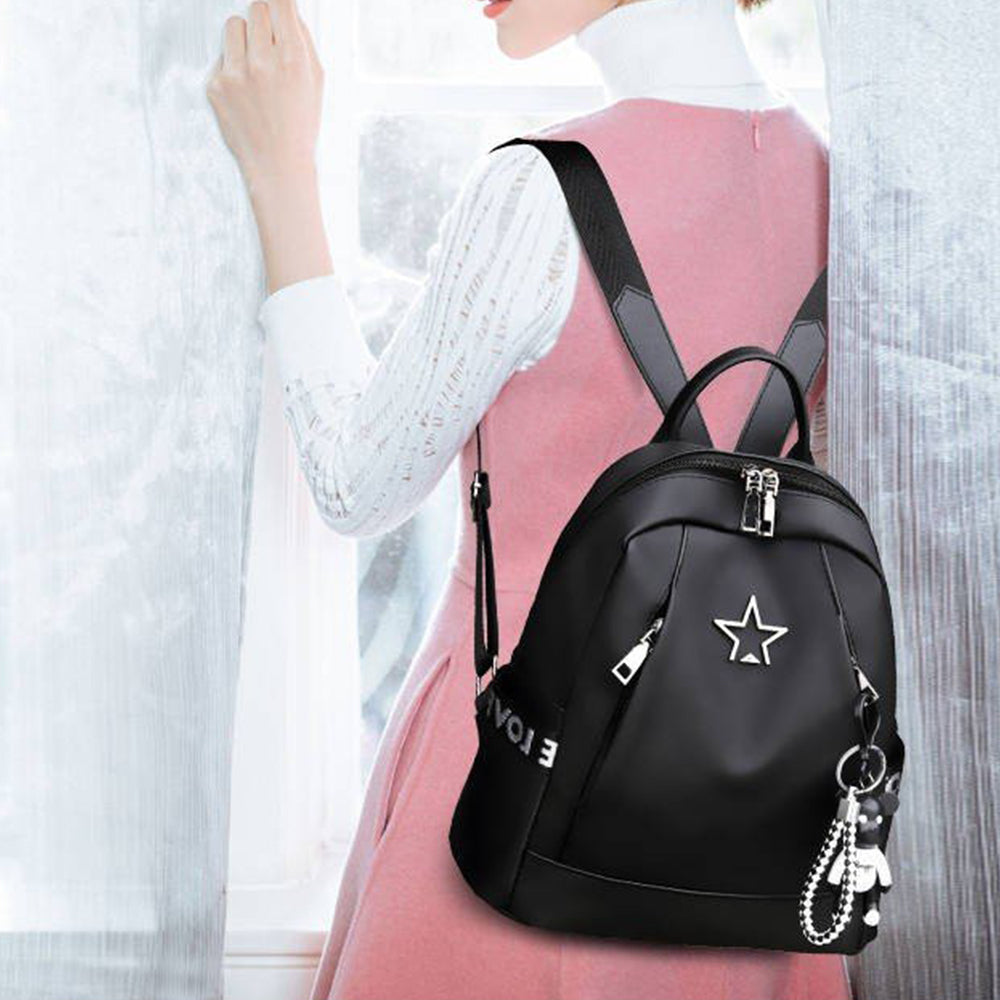 Zee Leather - Zipper Lady School bag Anti Theft Backpacks Waterproof Shoulder Bag